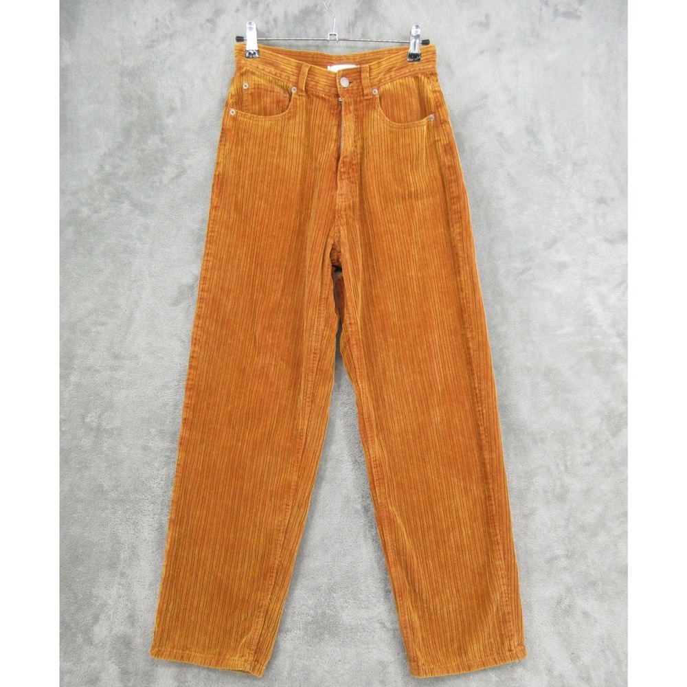 BDG Urban Outfitters Pants Womens Size 27 High Rise Baggy Corduroy Orange Loose